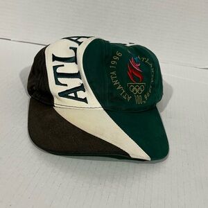 Vintage Olympics Hat Cap Snap Back 1996 Atlanta Swirl Spell Out Eastport